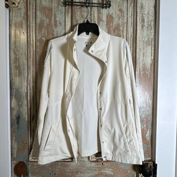 Izod Golf XFG Women's Jacket Coat Size L Large Ivory Retro Vibe Cool - Picture 16 of 16